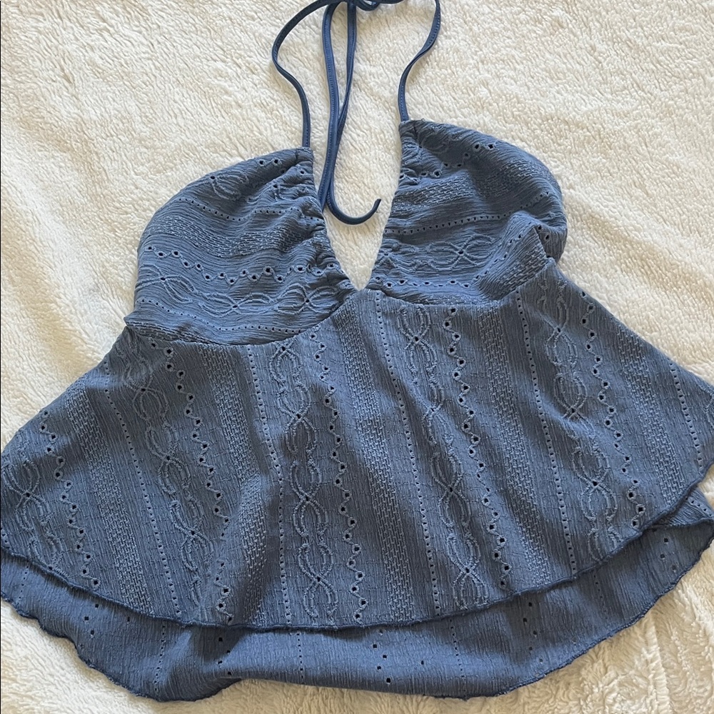 Blue Halter Top